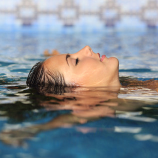Peaceful warm water aquatic therapy environment at Malama in Fort Collins